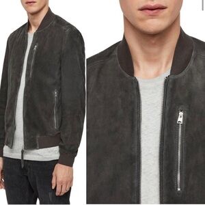 AllSaints Kemble Suede Bomber Jacket (L)